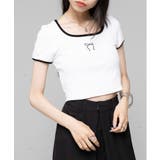 【SETUP7】刺繍リボンバイカラー 半袖Tシャツ SCCH595 | SETUP7【WOMEN】 | 詳細画像4 