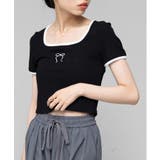 【SETUP7】刺繍リボンバイカラー 半袖Tシャツ SCCH595 | SETUP7【WOMEN】 | 詳細画像8 