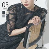 【metoi】カッティング風フリンジ刺繍ワンピースドレス | SETUP7【WOMEN】 | 詳細画像1