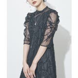 【metoi】カッティング風フリンジ刺繍ワンピースドレス | SETUP7【WOMEN】 | 詳細画像3