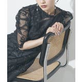 【metoi】カッティング風フリンジ刺繍ワンピースドレス | SETUP7【WOMEN】 | 詳細画像4