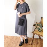 チャコールグレー | 【Arnie Arnold Palmer】8051575 天竺ワンピース | SETUP7【WOMEN】