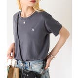 チャコールグレー | 8051573 天竺ワンポイントTシャツ | SETUP7【WOMEN】