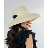 アイボリー | 【MAISON BREEZE】リボン付きつば広麦わら帽子 KNF127 | SETUP7【WOMEN】