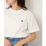 ホワイト | 【ARNIE】9054542 天竺フェルト刺繍半袖Tシャツ | SETUP7【WOMEN】