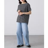 【ARNIE】9054543 先染ボーダーフェルト刺繍半袖Tシャツ | SETUP7【WOMEN】 | 詳細画像6