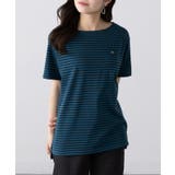 【ARNIE】9054543 先染ボーダーフェルト刺繍半袖Tシャツ | SETUP7【WOMEN】 | 詳細画像9