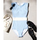 ブルー | 【SETUP7】選べるデザイン！クロスデザイン ハイウエスト 水着 SNK | SETUP7【WOMEN】