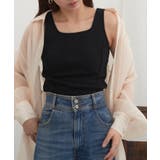 ブラック | 【Robert P. Miller】リブスクエアタンク RM261-2262 | SETUP7【WOMEN】