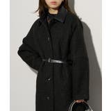 ブラック | 【MAISON BREEZE】ループツイード ステンカラーコート DTK | SETUP7【WOMEN】