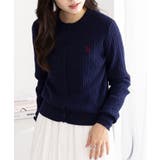 ワンポイントロゴ ポニー刺繍 ミニケーブルカーディガン | SETUP7【WOMEN】 | 詳細画像23 