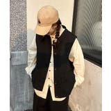 ブラック | 【SETUP7】ラウンドネック シングルブレストベスト レディース | SETUP7【WOMEN】