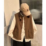 ブラウン | 【SETUP7】ラウンドネック シングルブレストベスト レディース | SETUP7【WOMEN】