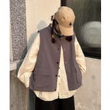 グレー | 【SETUP7】ラウンドネック シングルブレストベスト レディース | SETUP7【WOMEN】