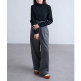 【SETUP7】テレコリブ配色ミシンスリットタートル長袖 GLR | SETUP7【WOMEN】 | 詳細画像13 