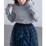 杢グレー | 【SETUP7】テレコリブ配色ミシンスリットタートル長袖 GLR | SETUP7【WOMEN】