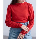 レッド | 【SETUP7】テレコリブ配色ミシンスリットタートル長袖 GLR | SETUP7【WOMEN】