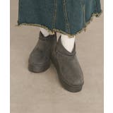 グレー | 【SETUP7】厚底ショート丈ムートン風ブーツ GLR | SETUP7【WOMEN】