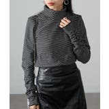 【SETUP7】ボーダー柄両面起毛スムースタートル長袖 GLR | SETUP7【WOMEN】 | 詳細画像3 