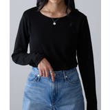 ブラック | 【SETUP7】ひまわりオイル加工クルーネック長袖 A GLR | SETUP7【WOMEN】