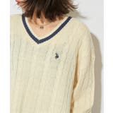 【U.S. POLO ASSN.】ロイヤルヤーンオーバーチルデンニットセーター | SETUP7【WOMEN】 | 詳細画像2