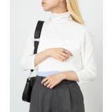 オフホワイト | 【SETUP7】UVカットボトルネック7分袖 Tシャツ GLR | SETUP7【WOMEN】