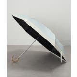 ミント | 50cm パステルボーダー バンブーハンドル折りたたみ傘 | SETUP7【WOMEN】