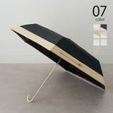 55cm パステルボーダー バイカラー晴雨兼用折りたたみ傘 | SETUP7【WOMEN】 | 詳細画像1