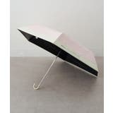 ピンク | 55cm パステルボーダー バイカラー晴雨兼用折りたたみ傘 | SETUP7【WOMEN】