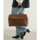 A4収納PUスエードレザートートバッグ 通勤バッグ L | SETUP7【WOMEN】 | 詳細画像12 