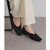 ブラック | 【SETUP7】スクエアトゥローヒールパンプス KNF | SETUP7【WOMEN】