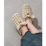 ベージュ | 【SETUP7】リボンモチーフ スタッズサボサンダル KNF-TP | SETUP7【WOMEN】