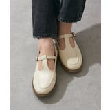 アイボリー | 【SETUP7】Tストラップローファー KNF-TP | SETUP7【WOMEN】