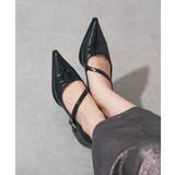 ブラック | 【SETUP7】キャップトゥクロコPUレザーパンプス KNF-TP | SETUP7【WOMEN】