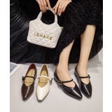 【SETUP7】メタルパーツストラップ Vカットフラットシューズ KNF-TP | SETUP7【WOMEN】 | 詳細画像22 