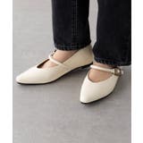 【SETUP7】メタルパーツストラップ Vカットフラットシューズ KNF-TP | SETUP7【WOMEN】 | 詳細画像3 