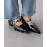 ブラック | 【SETUP7】ヴィンテージボタンモチーフストラップパンプス KNF-TP | SETUP7【WOMEN】