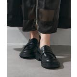 ブラック | 【SETUP7】ボリュームソール コインローファー KNF-TP | SETUP7【WOMEN】