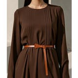 ライトブラウン | 【SETUP7】ロングレザーリボンベルト KNF | SETUP7【WOMEN】