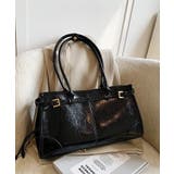 ブラック | 【SETUP7】PUレザー レトロデザインハンドバッグM KNF | SETUP7【WOMEN】