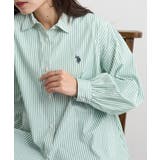 グリーン | 【U.S. POLO ASSN.】ロイヤルピンオックス袖バルーンシャツ | SETUP7【WOMEN】