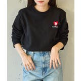 ブラック | 【U.S. POLO ASSN.】ハート刺繍クルーネックスウェット | SETUP7【WOMEN】