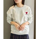 アッシュグレー | 【U.S. POLO ASSN.】ハート刺繍クルーネックスウェット | SETUP7【WOMEN】