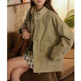 カーキ | 【SETUP7】スタンドカラーフレンチワークジャケット KNF | SETUP7【WOMEN】