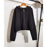 ブラック | 【SETUP7】フード付きリラックスニットジップアップパーカー KNF151 | SETUP7【WOMEN】