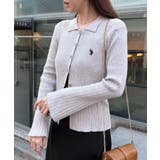 【U.S. POLO ASSN.】襟付き リブニットポロ カーディガン | SETUP7【WOMEN】 | 詳細画像14