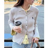 【U.S. POLO ASSN.】襟付き リブニットポロ カーディガン | SETUP7【WOMEN】 | 詳細画像2