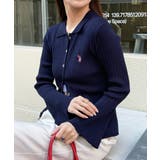 【U.S. POLO ASSN.】襟付き リブニットポロ カーディガン | SETUP7【WOMEN】 | 詳細画像24