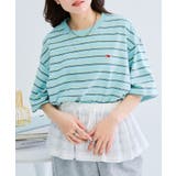 【FRUIT OF THE LOOM】ピーチ起毛ボーダーTシャツ 袖ワッペン | SETUP7【WOMEN】 | 詳細画像14