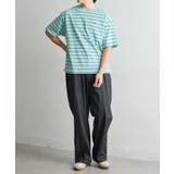 【FRUIT OF THE LOOM】ピーチ起毛ボーダーTシャツ 袖ワッペン | SETUP7【WOMEN】 | 詳細画像24